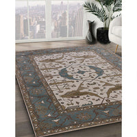 Mid-Century Modern Coffee Brown Oriental Rug, urb1649