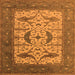 Square Oriental Orange Industrial Rug, urb1649org