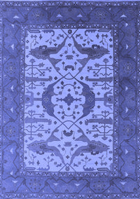 Oriental Blue Industrial Rug, urb1649blu