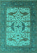 Oriental Turquoise Industrial Rug, urb1649turq