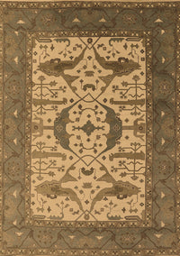 Oriental Brown Industrial Rug, urb1649brn