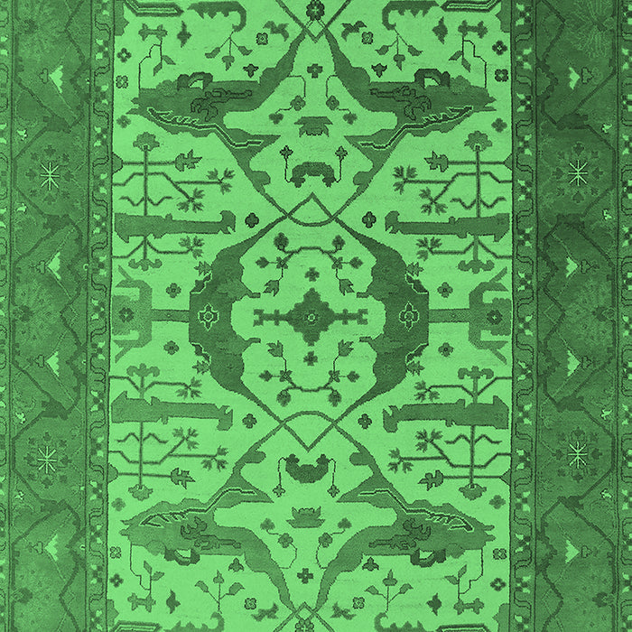 Oriental Emerald Green Industrial Rug, urb1649emgrn