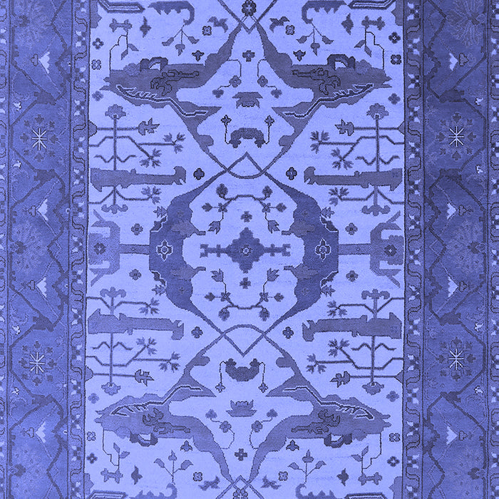 Machine Washable Oriental Blue Industrial Rug, wshurb1649blu