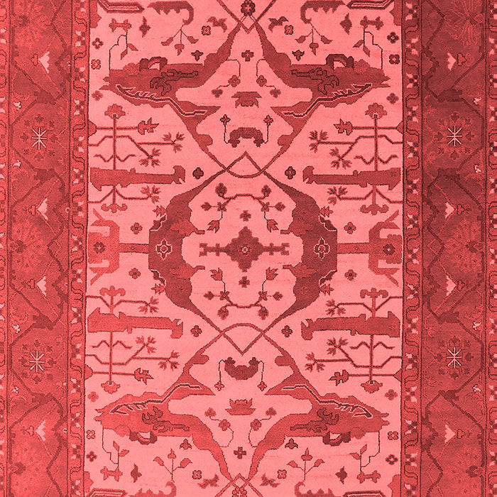 Machine Washable Oriental Red Industrial Rug, wshurb1649red