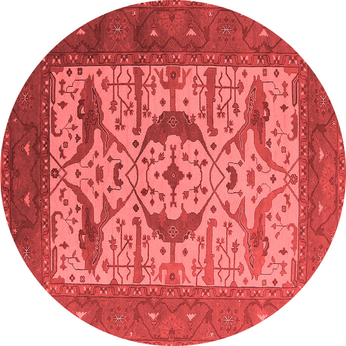 Machine Washable Oriental Red Industrial Rug, wshurb1649red