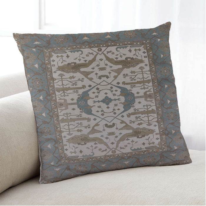 Lifestyle Image of Mid-Century Modern Urban Square Coffee Brown Throw Pillow, 18 inch by 18 inch, pwurb1649