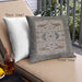 Front View of Mid-Century Modern Urban Square Coffee Brown Throw Pillow, 18 inch by 18 inch, pwurb1649