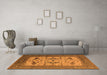 Machine Washable Oriental Orange Industrial Area Rugs in a Living Room, wshurb1649org