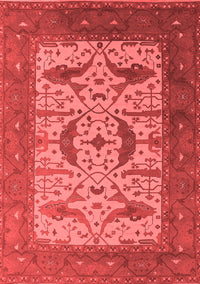 Oriental Red Industrial Rug, urb1649red