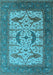 Oriental Light Blue Industrial Rug, urb1649lblu