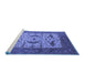 Sideview of Machine Washable Oriental Blue Industrial Rug, wshurb1649blu