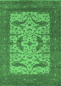 Oriental Emerald Green Industrial Rug, urb1650emgrn