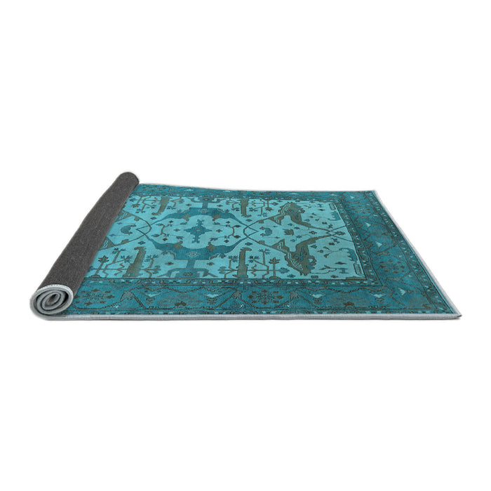 Sideview of Oriental Light Blue Industrial Rug, urb1650lblu