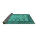 Sideview of Oriental Turquoise Industrial Rug, urb1650turq