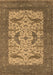 Machine Washable Oriental Brown Industrial Rug, wshurb1650brn