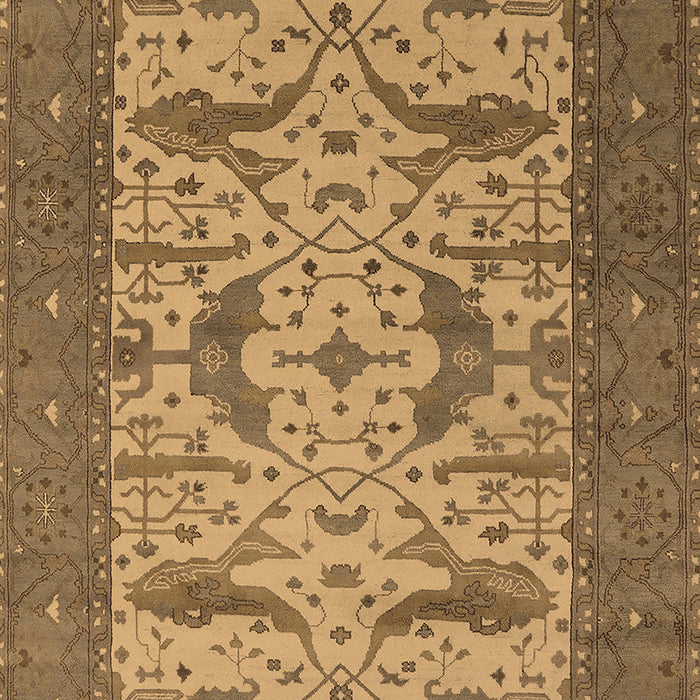 Machine Washable Oriental Brown Industrial Rug, wshurb1650brn