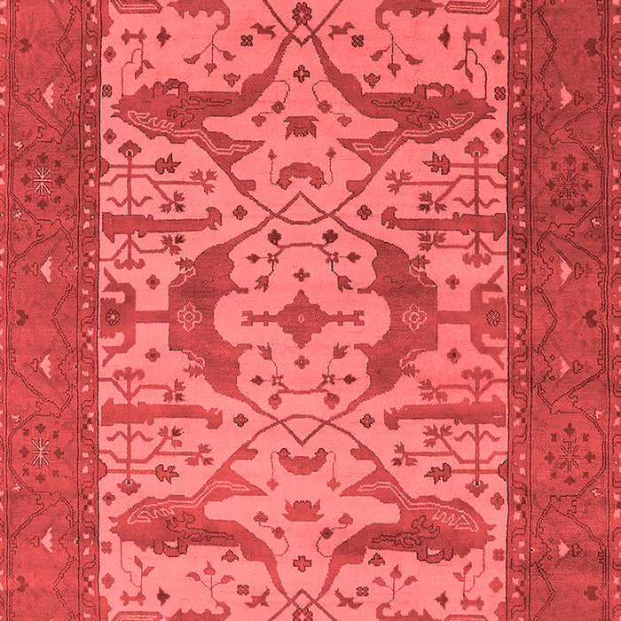Machine Washable Oriental Red Industrial Rug, wshurb1650red