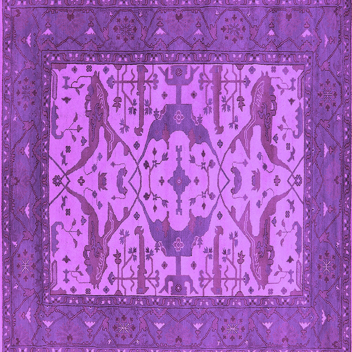 Square Machine Washable Oriental Purple Industrial Area Rugs, wshurb1650pur