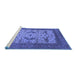 Sideview of Machine Washable Oriental Blue Industrial Rug, wshurb1650blu