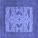 Square Oriental Blue Industrial Rug, urb1650blu