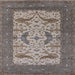 Square Mid-Century Modern Rosy Brown Pink Oriental Rug, urb1650