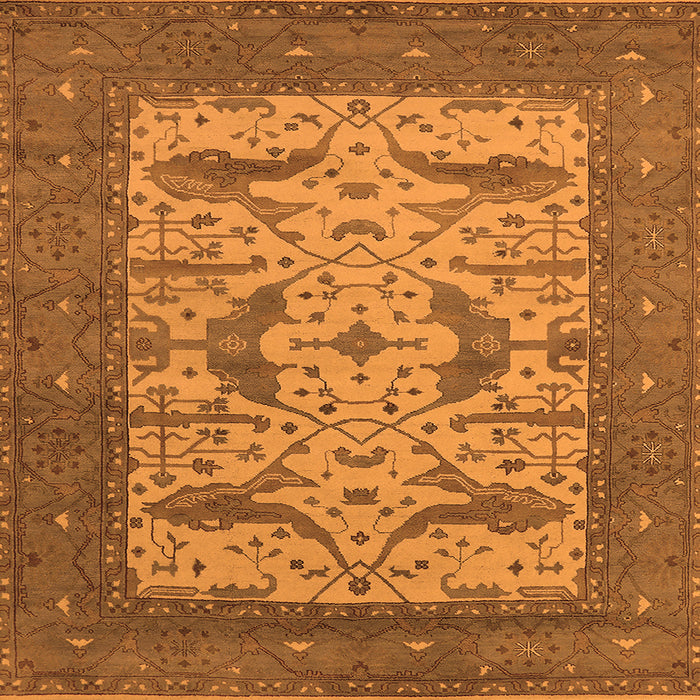 Square Oriental Orange Industrial Rug, urb1650org
