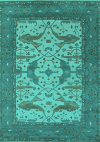 Oriental Turquoise Industrial Rug, urb1650turq