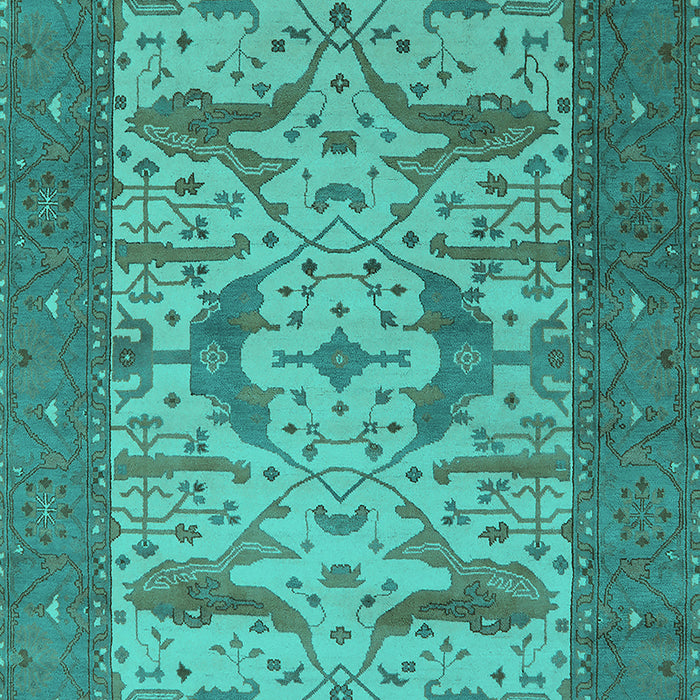 Oriental Turquoise Industrial Rug, urb1650turq