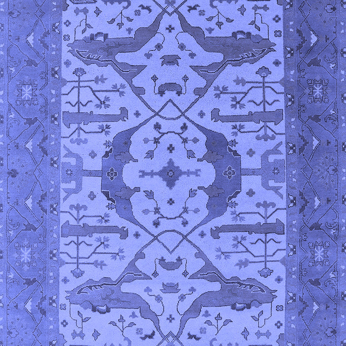 Machine Washable Oriental Blue Industrial Rug, wshurb1651blu