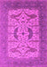 Machine Washable Oriental Pink Industrial Rug, wshurb1651pnk