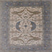 Square Mid-Century Modern Sandstone Brown Oriental Rug, urb1651