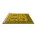 Sideview of Machine Washable Oriental Yellow Industrial Rug, wshurb1651yw