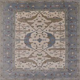 Square Machine Washable Industrial Modern Sandstone Brown Rug, wshurb1651