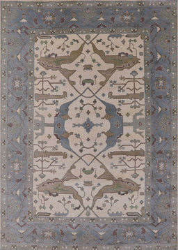 Mid-Century Modern Sandstone Brown Oriental Rug, urb1651