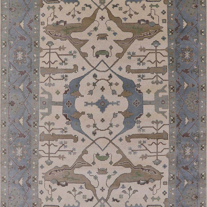 Mid-Century Modern Sandstone Brown Oriental Rug, urb1651