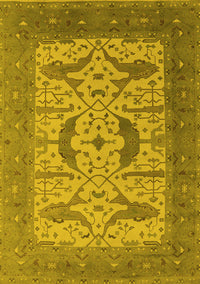 Oriental Yellow Industrial Rug, urb1651yw