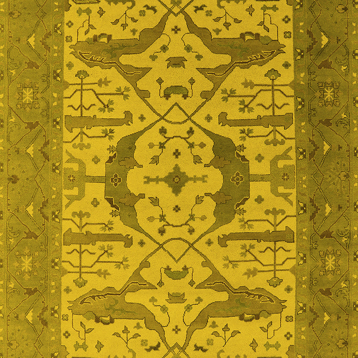 Oriental Yellow Industrial Rug, urb1651yw