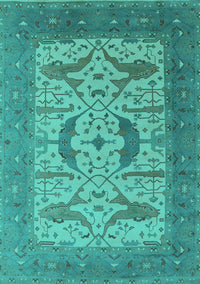 Oriental Turquoise Industrial Rug, urb1651turq