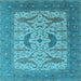 Square Oriental Light Blue Industrial Rug, urb1651lblu