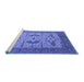 Sideview of Machine Washable Oriental Blue Industrial Rug, wshurb1651blu