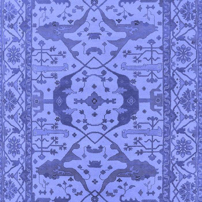 Machine Washable Oriental Blue Industrial Rug, wshurb1652blu