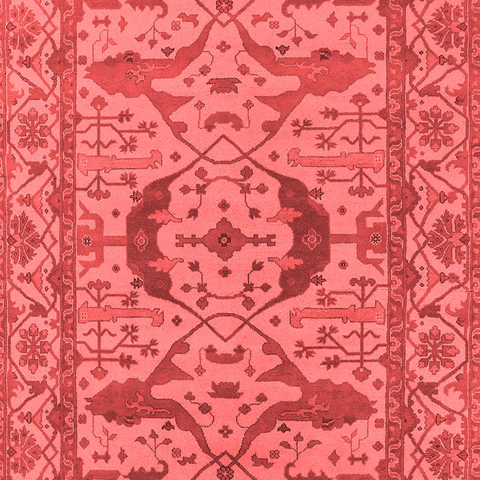 Machine Washable Oriental Red Industrial Rug, wshurb1652red