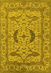 Oriental Yellow Industrial Rug, urb1652yw