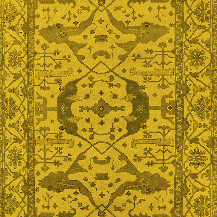 Oriental Yellow Industrial Rug, urb1652yw