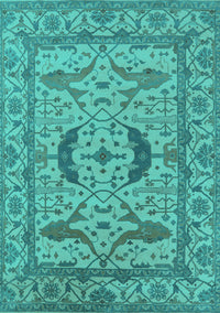 Oriental Turquoise Industrial Rug, urb1652turq