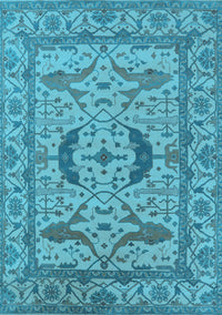 Oriental Light Blue Industrial Rug, urb1652lblu