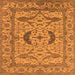 Square Oriental Orange Industrial Rug, urb1652org