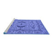 Sideview of Machine Washable Oriental Blue Industrial Rug, wshurb1652blu