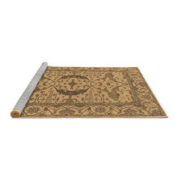 Sideview of Machine Washable Oriental Brown Industrial Rug, wshurb1652brn