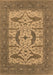 Machine Washable Oriental Brown Industrial Rug, wshurb1653brn